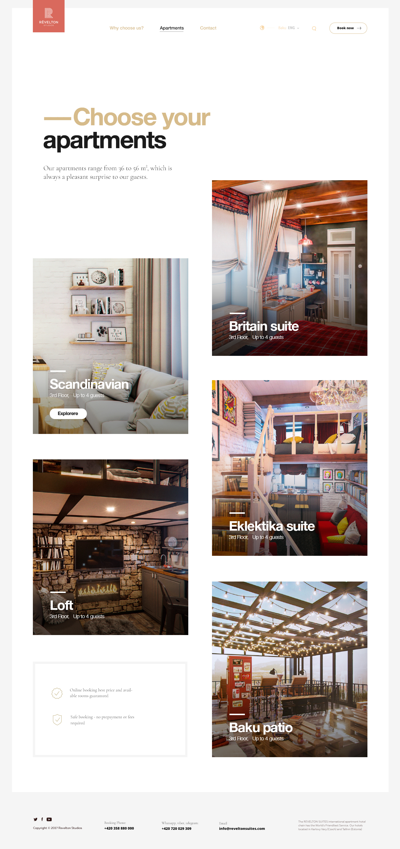 Aparment page, Revelton design, Branding,  Intraction Design